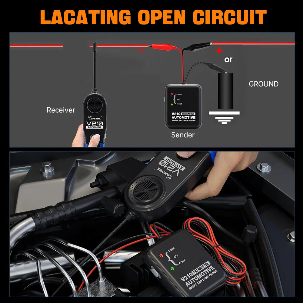 Automotive Circuit Tester – Diagnostic & Continuity Tester, 6-42V DC, Wire Tracer, Open/Short Finder & Fault Probe for Mechanics