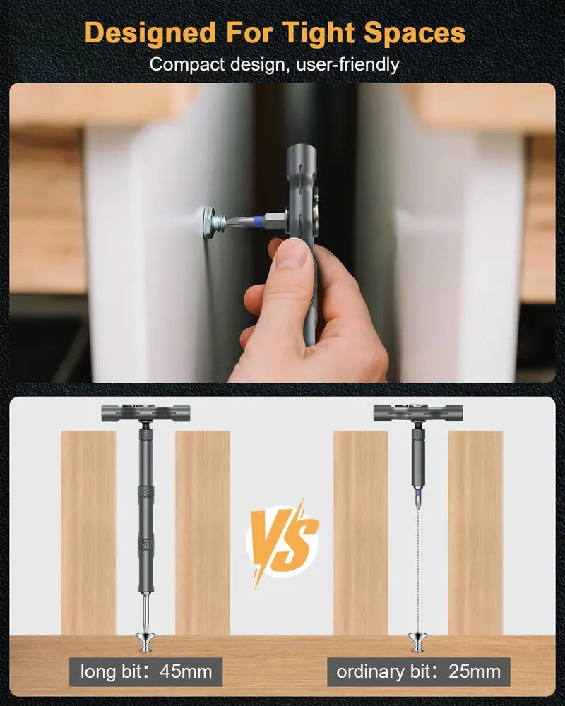 43-in-1 Screwdriver Set with Detachable Ratchet Handle – Multi-Purpose DIY Repair Kit for Computer, Phone, Watch & Glasses, Includes Tool Box & Torx Screw Extractor