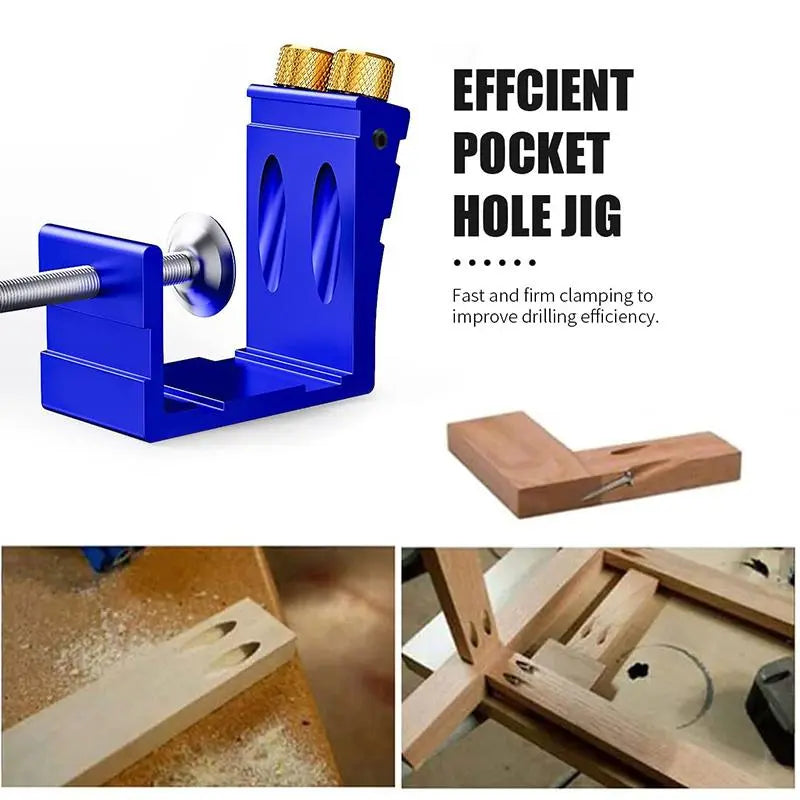 Woodworking Pocket Hole Jig Set – 46-Piece, 15° Precision Angle Tool Kit, Ideal for DIY & Professional Carpentry