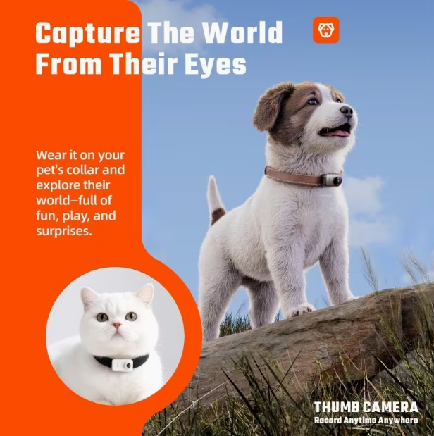 1080P Thumb Action Camera – Compact Clip-On Body Cam for Sports, Outdoor Activities, Work, Travel, Pet Walking & Vlogs