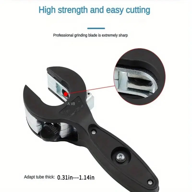 Ratchet-Type Pipe Cutter - One-Hand Fast Pipe Cutting Tool for 5/16 to 1-1/8 Inch Stainless Steel, Copper and Aluminum