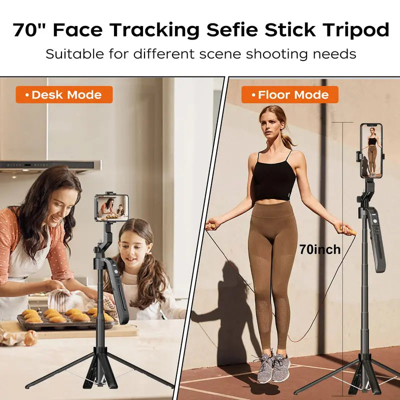 FUNSNAP AI Tracking Tripod – Face & Body Tracking, 360° Rotation, Gesture Control for YouTube, Vlog, Live Streaming & More