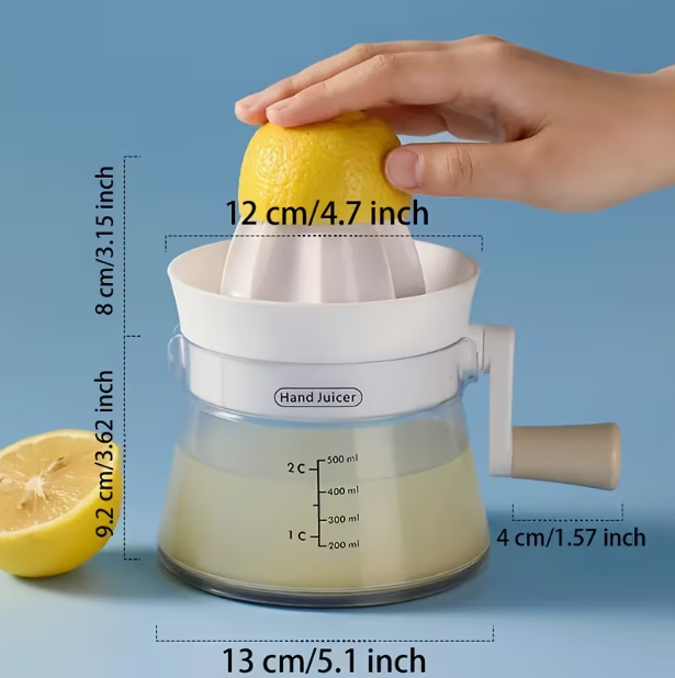 Portable Manual Lemon Juicer with Pulp Separator – Easy-to-Clean Handheld Juicer for Fresh Lemon & Orange Juice, for Home, Office & Camping