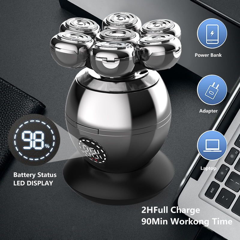 Digital Display Electric Shaver Set - USB Rechargeable, Fully Washable, Multifunctional Razor for Men
