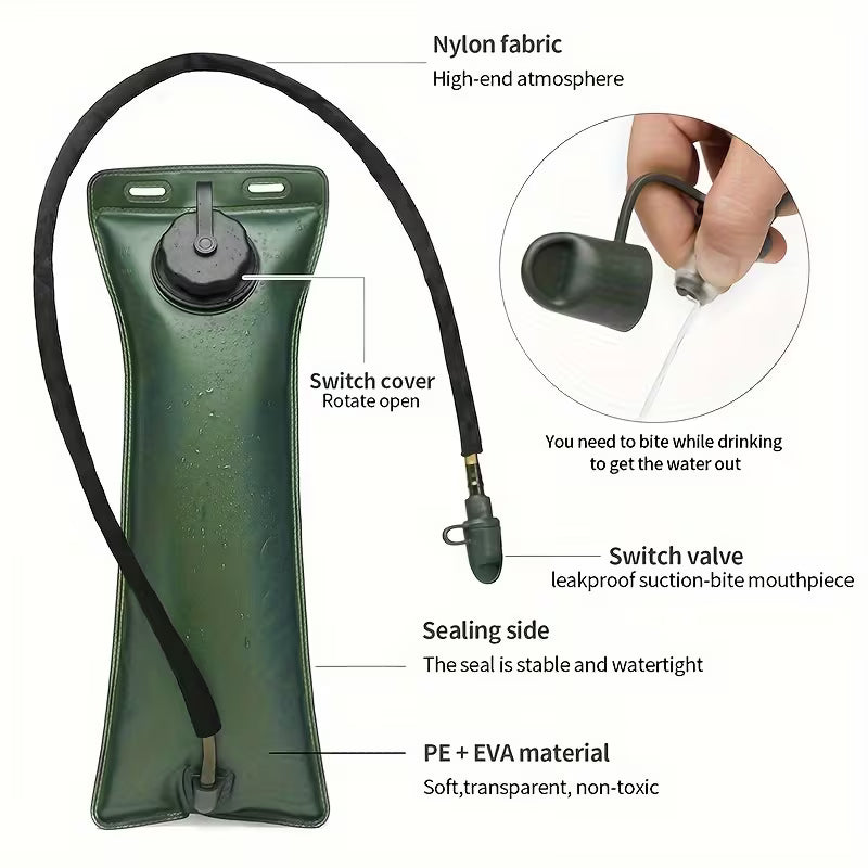 Outdoor Hiking Hydration Backpack – Long-Distance Sports Pack with 2 Free Hose Clips