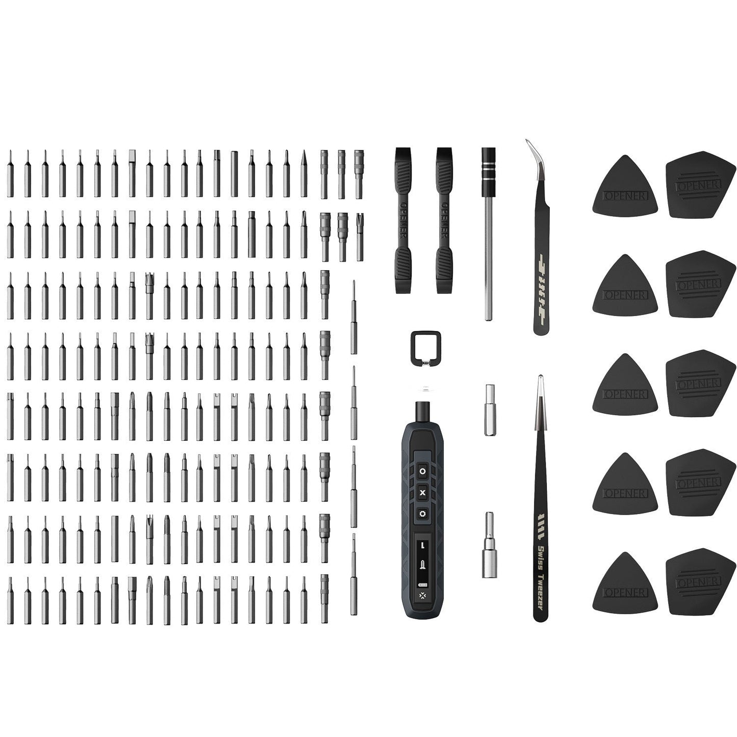 180-in-1 Cordless Screwdriver Set – Electric & Manual, 3 Torque Settings, 160 Magnetic Precision Bits, Repair Kit for Mobile, Laptop, Camera, Watch & Tablet