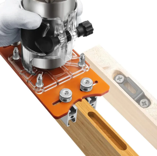 2-in-1 Invisible Fastening Nut Slotting Base – Woodworking Router Cutting Base and Wooden Trimming Tool – Router Hardware Accessories
