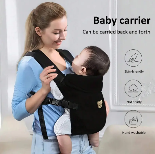 Ergonomic Multifunctional Baby Carrier – Lightweight Newborn Sling Carrier, 4-in-1 Portable Travel Gear, Adjustable Comfortable Front & Back Straps – Perfect Gift for Newborns