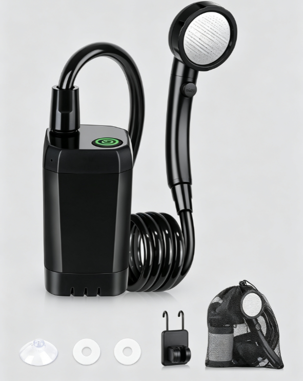Portable Shower – 6000mAh, IPX8 Waterproof for Camping, Pets & Car Washing