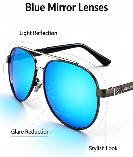 Premium Polarized Pilot Sunglasses for Men - UV400 Protection for Driving and Outdoor Activities