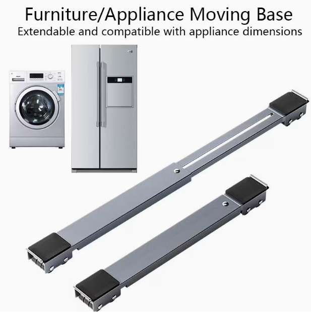 Adjustable Refrigerator & Washing Machine Heightening Base – 800 lbs Load Capacity, 24 Silent Locking Casters & Expandable Stand, for Moving Home Appliances & Furniture