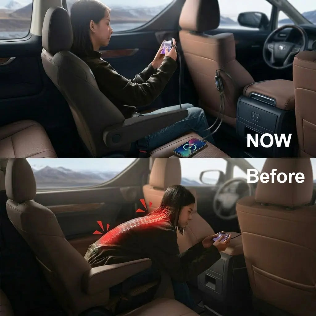 Waterproof Car Seat Protector with 2 Pockets – 600D Wear-Resistant Non-Slip Liner, Seat Cover for Kids & Pets, Fits SUVs, Sedans & Trucks