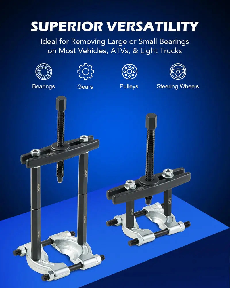 Heavy Duty Bearing Puller Set – 5 Ton Capacity, Bearing Separator with 2" & 3" Jaws, Pinion & Wheel Hub Axle Puller Kit – Silver/Black