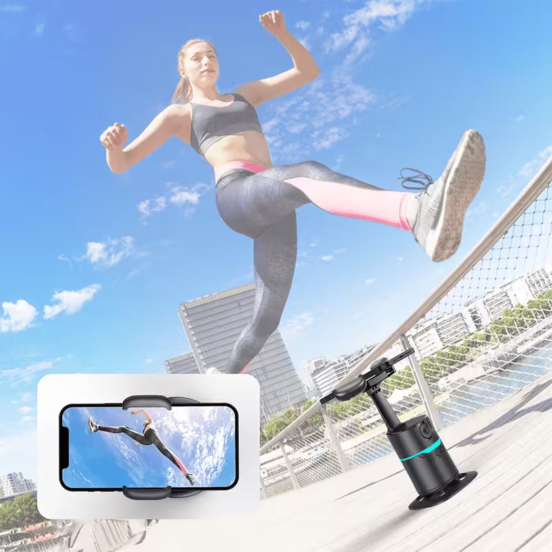 AI Face Tracking Phone Stabilizer – Full Auto Tracking, Carbon Fiber Holder for Live Streaming & Video