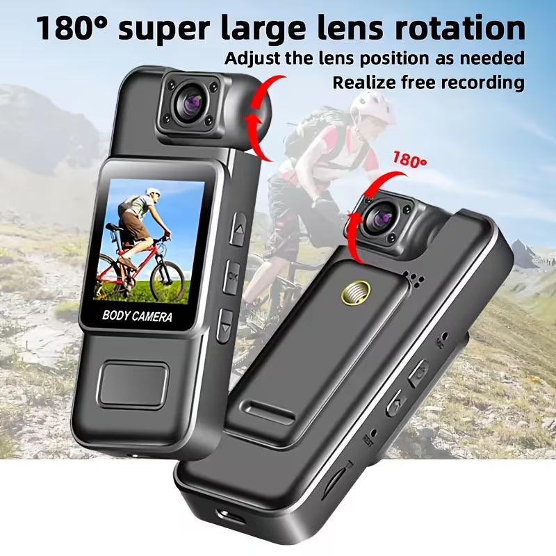 1080P Clip-On Recorder – 32GB Memory Card, 1000mAh Rechargeable, Night Vision, 7-Hour Loop Recording