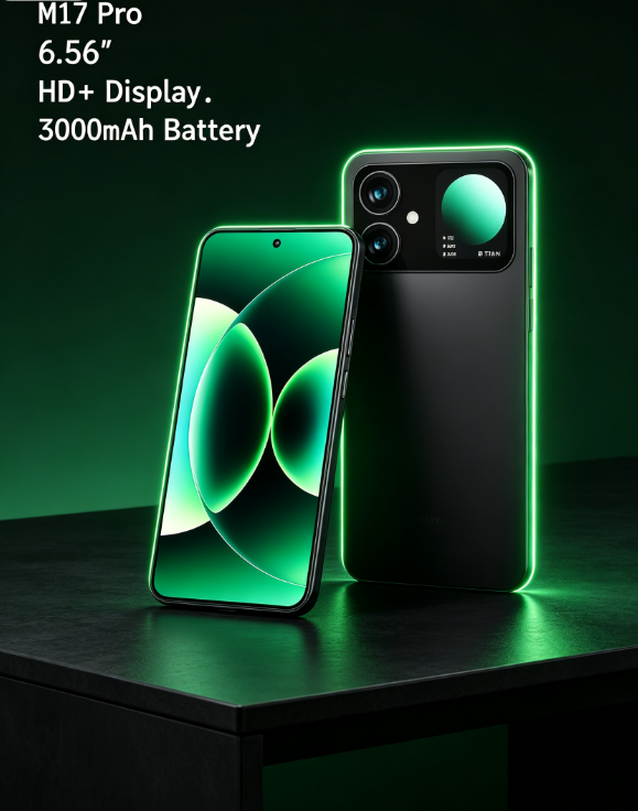 M17 Pro Smartphone – 6.56" HD+, 4GB+1024GB, Android 13, 13MP Dual Camera, 4000mAh, Dual Type-C Unlocked