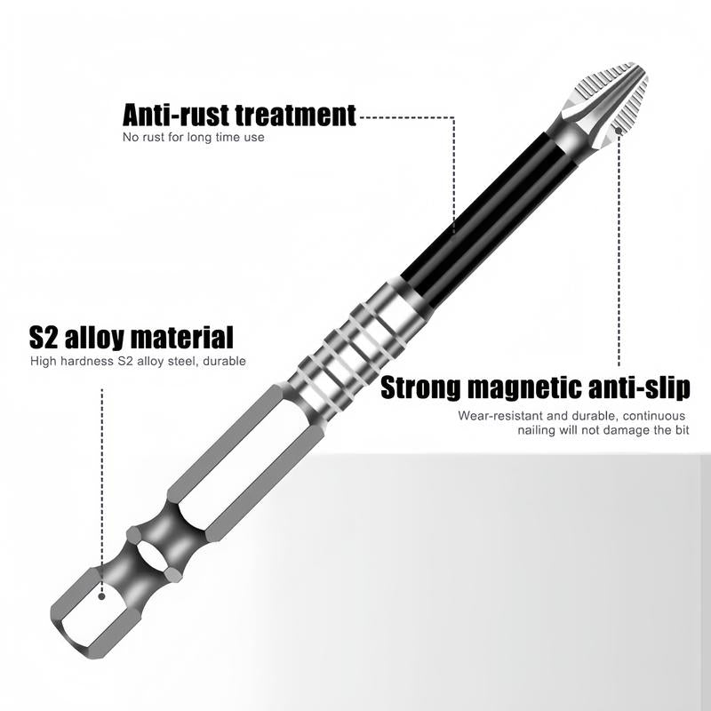 K5 Anti Slip Bit, K5 Impact Resistant Non Slip Bit, High Magnetic Screwdriver Drill Bit Set, Anti Slip PH2 Impact Driver Set, Non Slip Screwdriver Bits
