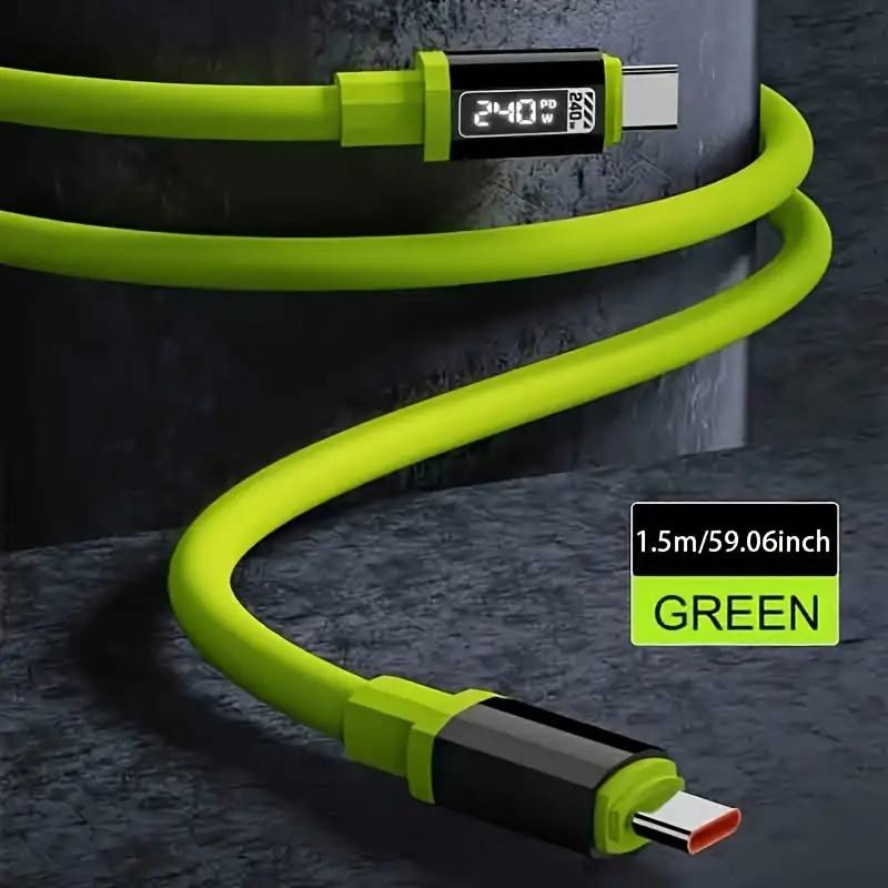 Buy 1 Get 1 Free 240W Fast Charging Cable, Mobile Data Cable, Smart Quick Charge, High-Power Fast Charging,Type-C