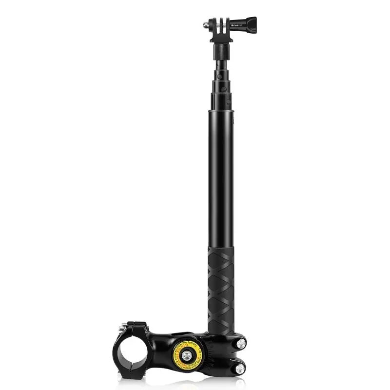 Motorcycle Handlebar Mount with Selfie Stick – Adjustable Bicycle Stem Clamp, Camera Bracket Adapter, Universal Holder for Cycling & Motorcycle Accessories