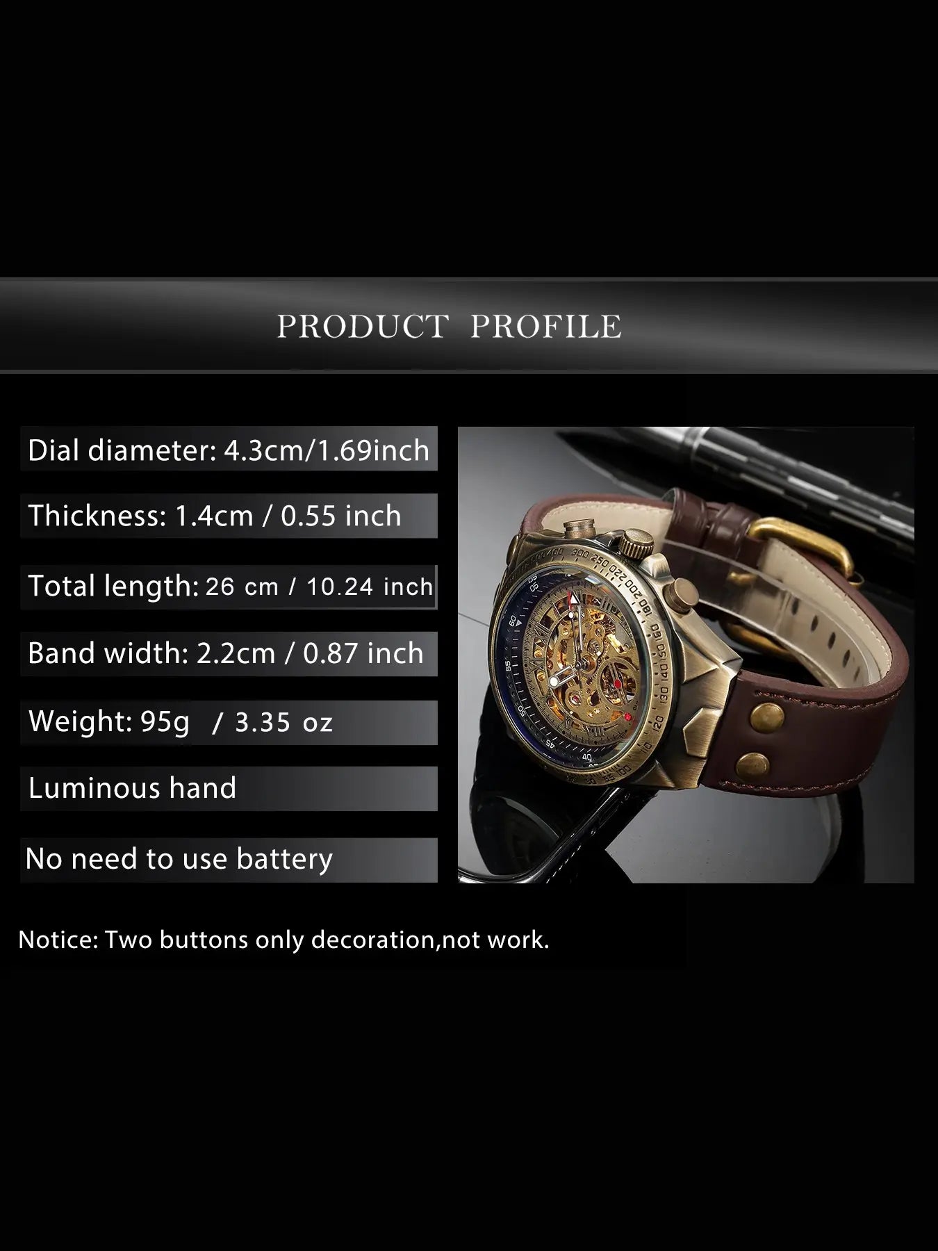 Men's Vintage Automatic Mechanical Watch, Fashionable Stylish Watch, Fashion Luminous Hands Watch for Party, Daily Clothing Decor, Watch for Birthday Gift with Box, Mechanical Style Watches