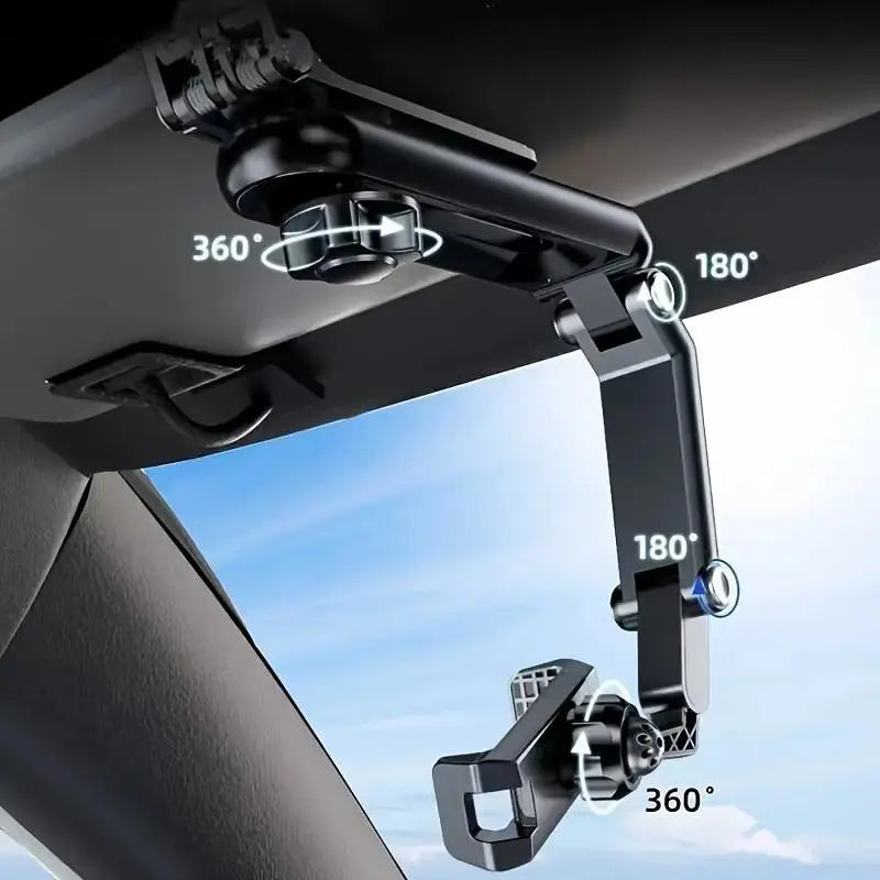 New 1080° Multi-function Sun Visor Universal 360 Degree Rotating Phone Holder Suitable for Any Scene Car Holder - Rotatable and Retractable