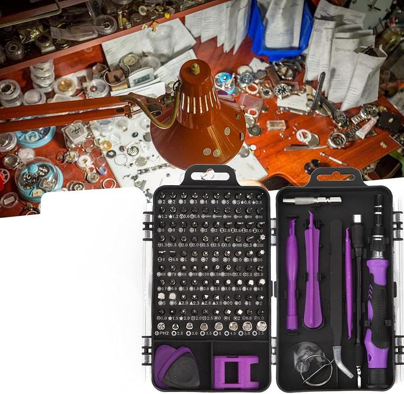 Precision Screwdriver Set for PC. 1 Set 115 in 1 Electronics Magnetic Repair Tools Kit with Case, Fall Gift, Screwdriver Set for Repairing Computer PC Cellphone Mobile Phone, Work Equipment for Men Torx Screwextractor