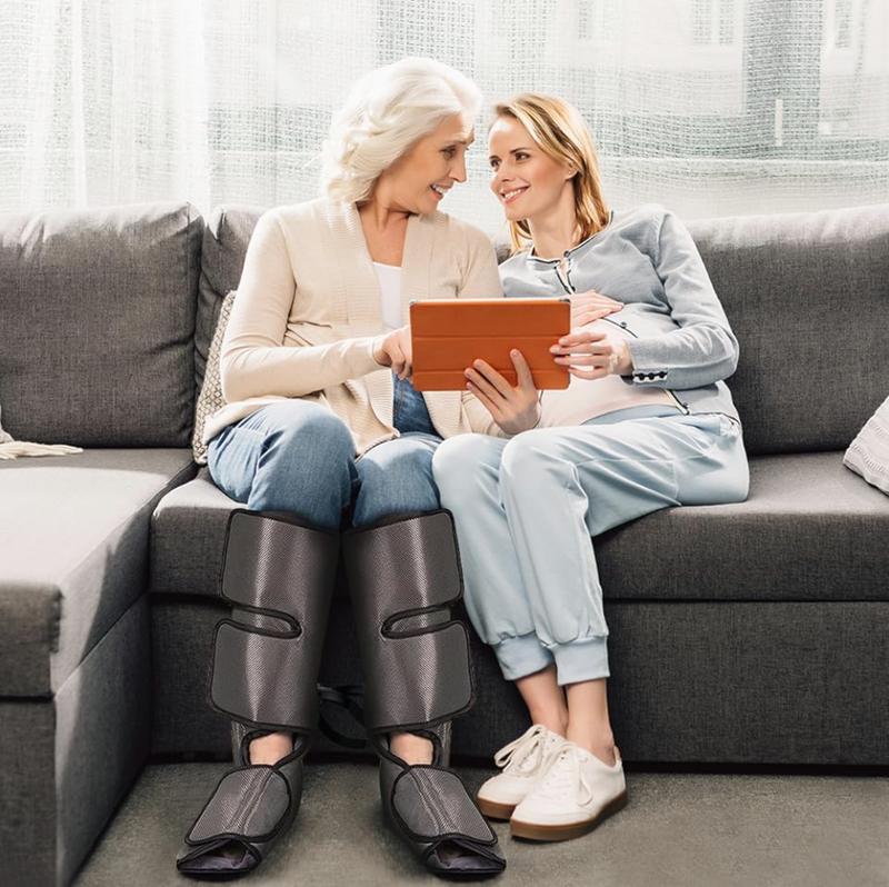 Air Compression Leg Massager with 3 Massage Levels & Auto Shut Off Feature for Foot and Calf Comfort and Relaxation