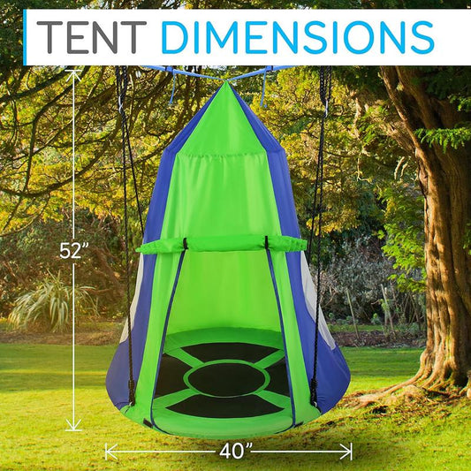 Hanging Tree Swing 、Tent Waterproof、 Backyard Hammock Chair、Max Capacity 600lbs、Detachable Play Tent Swing、Play House Castle Nest Pod Indoor、Outdoor Bedroom Ceiling Hanging Tent Camping Tree House