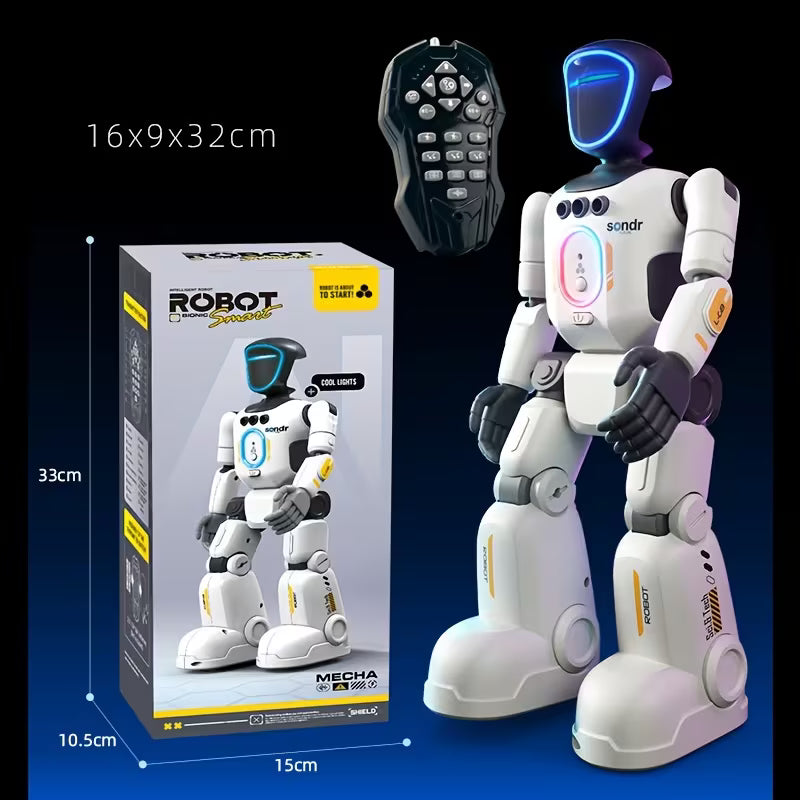 AI Smart Remote Control Humanoid Robot – Pose Control Joints, Gesture Sensor, Voice Recording, Interactive Dancing & Coding Toy for Kids
