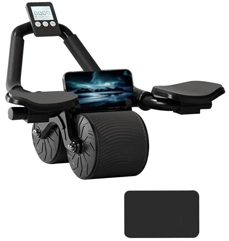 Elbow Support Automatic Rebound Abdominal Wheel, Ab Roller for Abdominal Exercise Machine, Abs Workout Equipment, Dolly Core Strengthening Trainer Fitness Belly Training