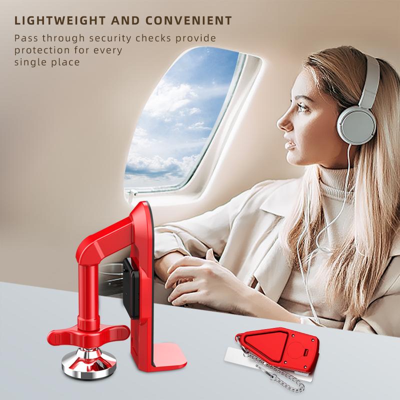 LockPoint Portable Alarm Door Stopper With Door Lock,80dB Extremely Loud Wireless Alarm for Travel,Home Security,Classroom,Bedroom,Hotel，Women Safety