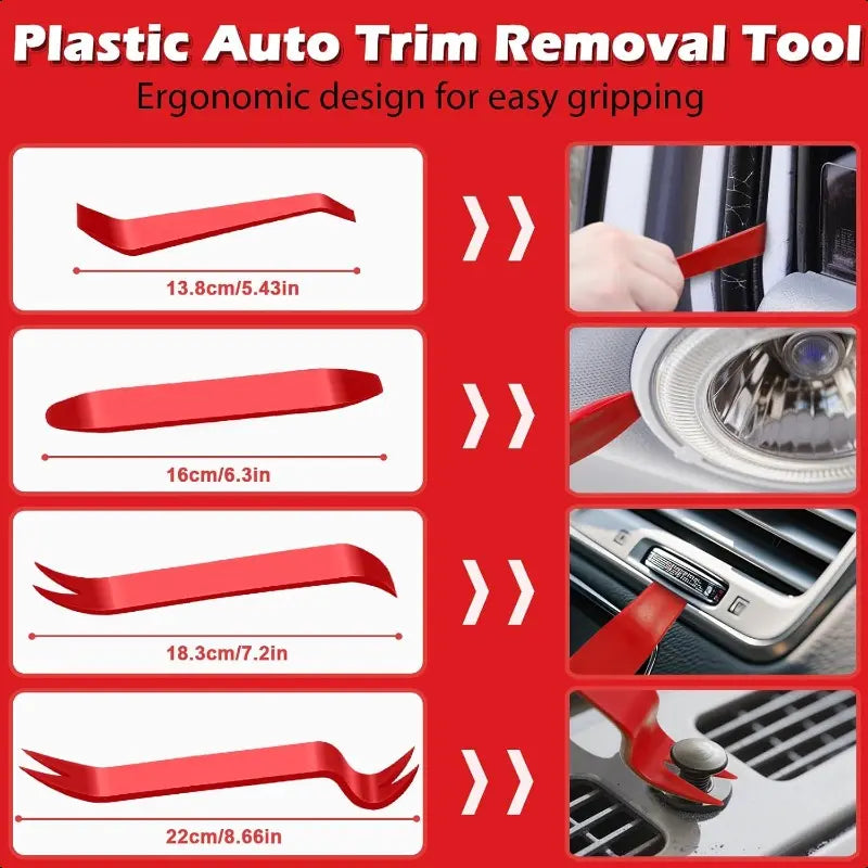17pcs Telescoping Magnetic Pickup Tool Set with Extendable Neck Hook & Pick Tools for Car Trim Removal Scraper Auto Clip Remover Fastener Rivets Puller Mechanic Automotive Tools Kit image 4