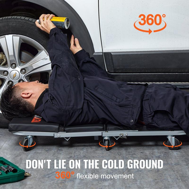 2 in 1 Z Creeper Seat Rolling Chair Auto Mechanics Shop Garage Work Stool