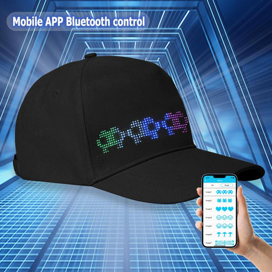 LED Rolling Display Hat Customized Gif Picture And Text Bluetooth App Controlled Detachable Led Display Baseball Cap BlackFriday High-Quality Materials & Versatile Use