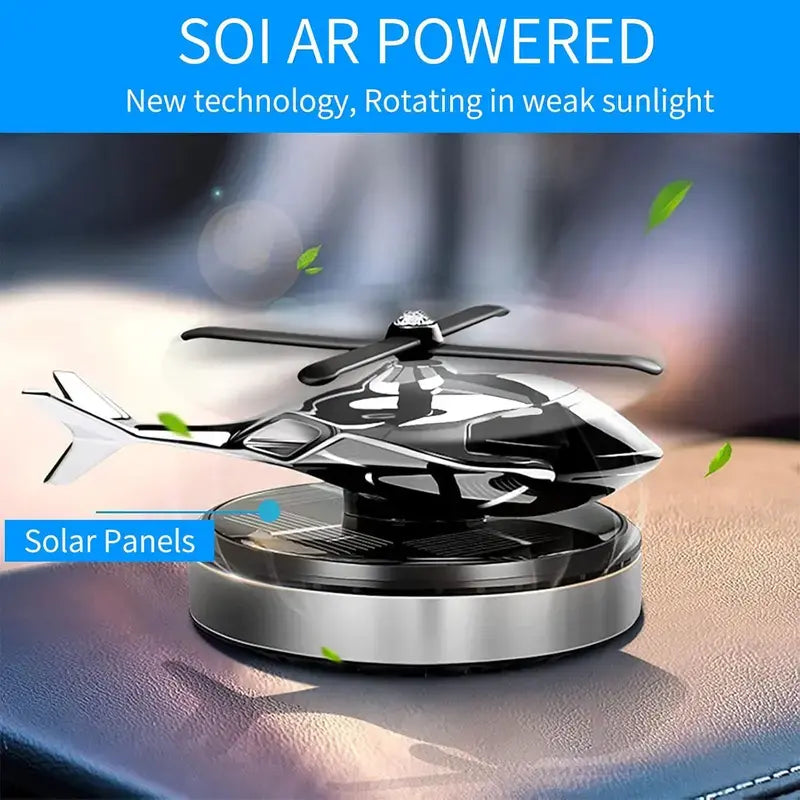 Helicopter Shaped Car Air Fresheners,Rotating Solar Powered Car Freshener, SolarHelicopter Car Aromatherapy, Car InteriorDashboard Decoration, Car Interior Decor,Universal Car Interior Decoration AccessoriesCar Accessories Car Fragrance Diffuser