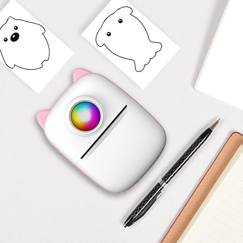 Portable Wireless Sticker Printer- Mini Bluetooth Thermal Printer- Photo, Label, Sticker, Text, List Printing- Connected to Mobile Phones- for Students, Kids Use