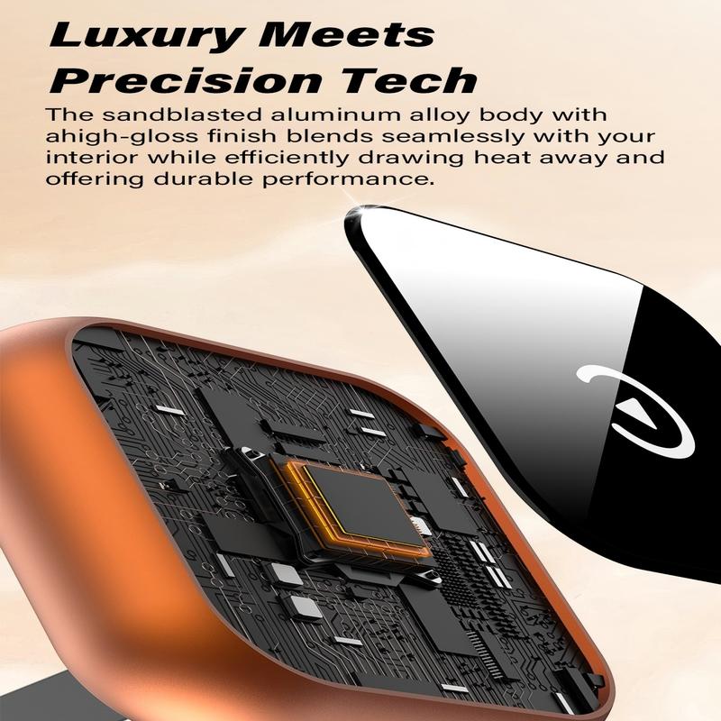 2026 Latest Model 2 in 1 Wireless CarPlay Adapter for Apple & Android Converts Wired to Wireless Fast Connection No Latency