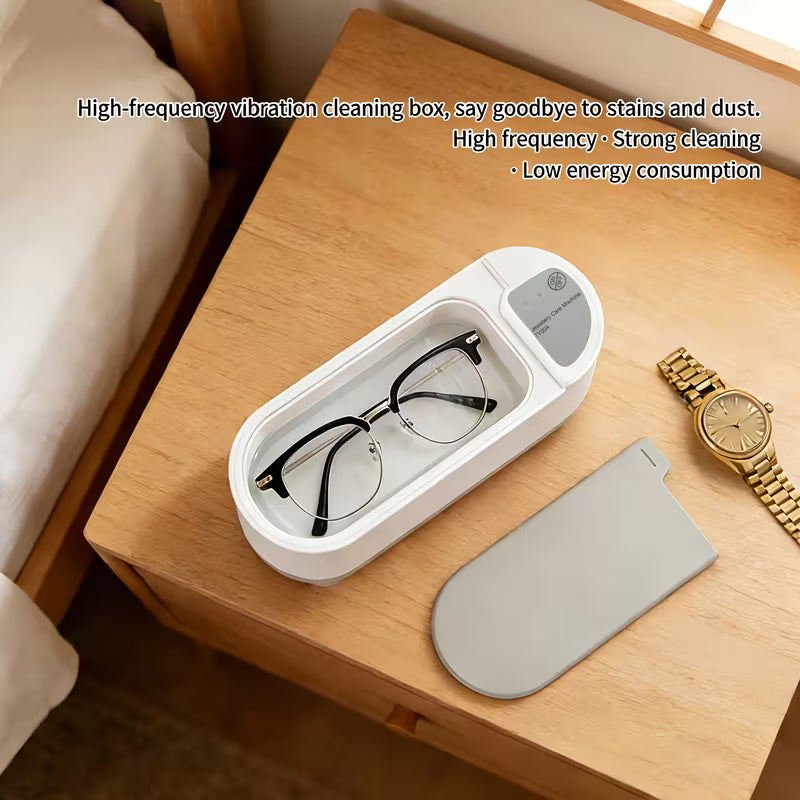 Multi-Functional Portable Rechargeable USB Ultrasonic Cleaner, High-Frequency Vibration for Jewelry, Glasses & Watches
