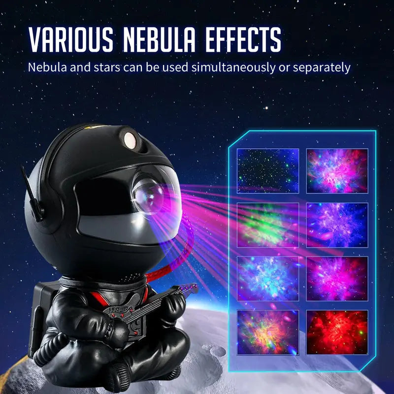 Astronaut Galaxy Projector with Nebula Effects – Star Projector Night Light for Kids Room Decor, USB Connection