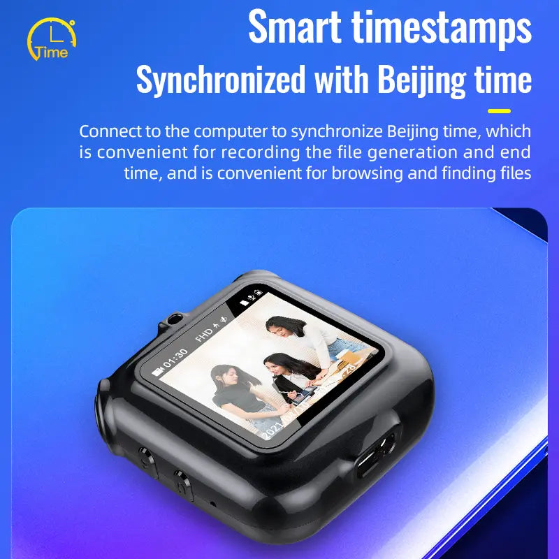 1080p HD Recorder with 32GB Memory – One-Press Audio/Video Recording & Playback, Ideal for Daily Life & Driving