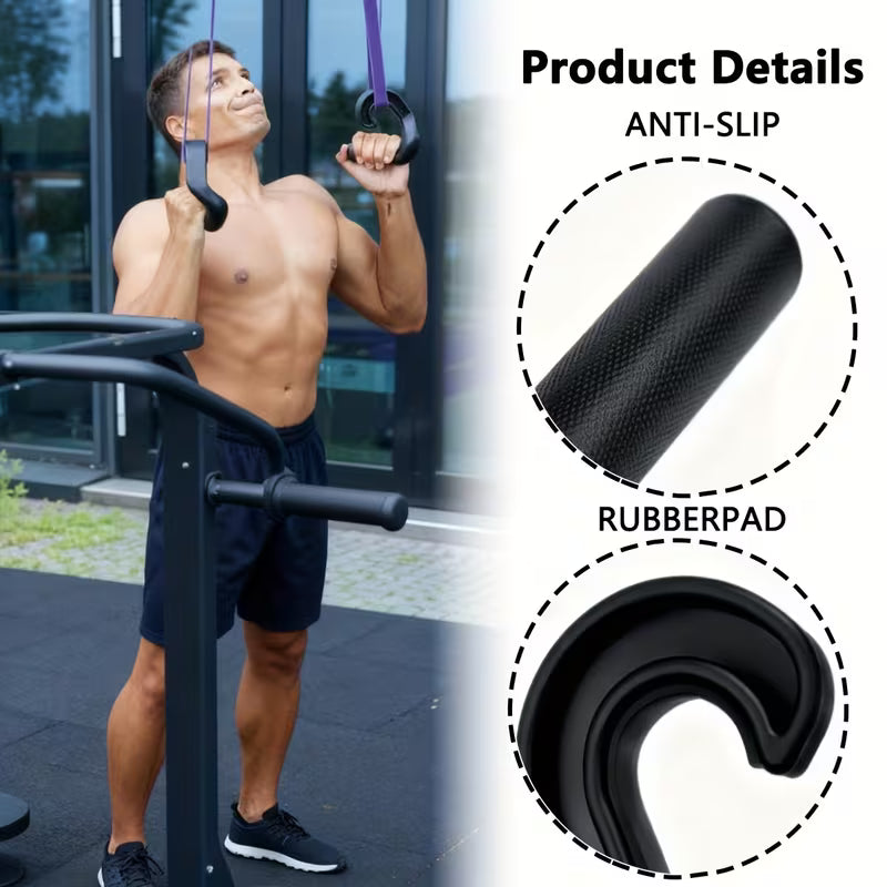 High-Strength Nylon Fitness Grip – 45° Hook Type for Versatile Workouts