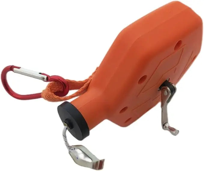 2-Pack Heavy Duty Chalk Line Construction Tool - 100ft Contractor Chalk Reel with Carabiner, 6 Locking Positions, Durable Marking Tool (Orange)
