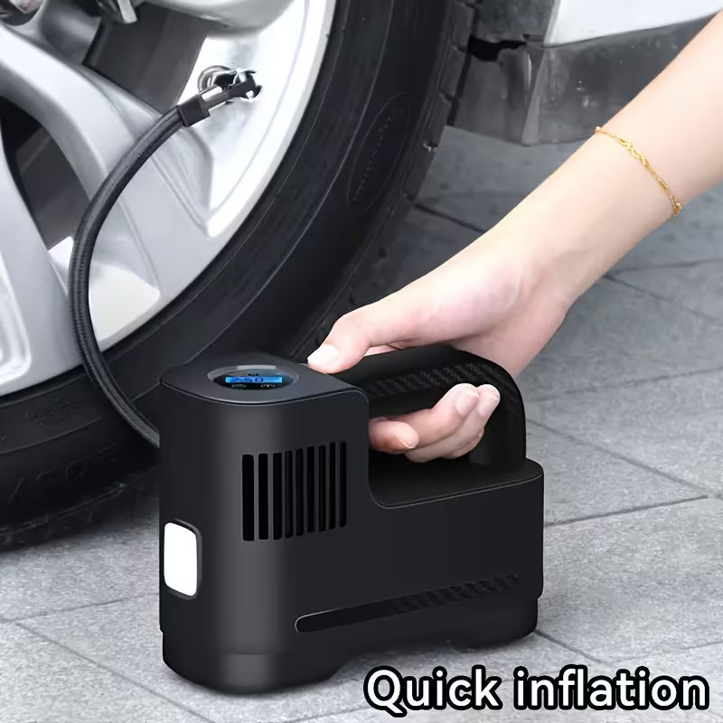 Car Tire Air Compressor – 150PSI Fast Inflation, LED Light, Car Plug for Sedans, SUVs & Trucks