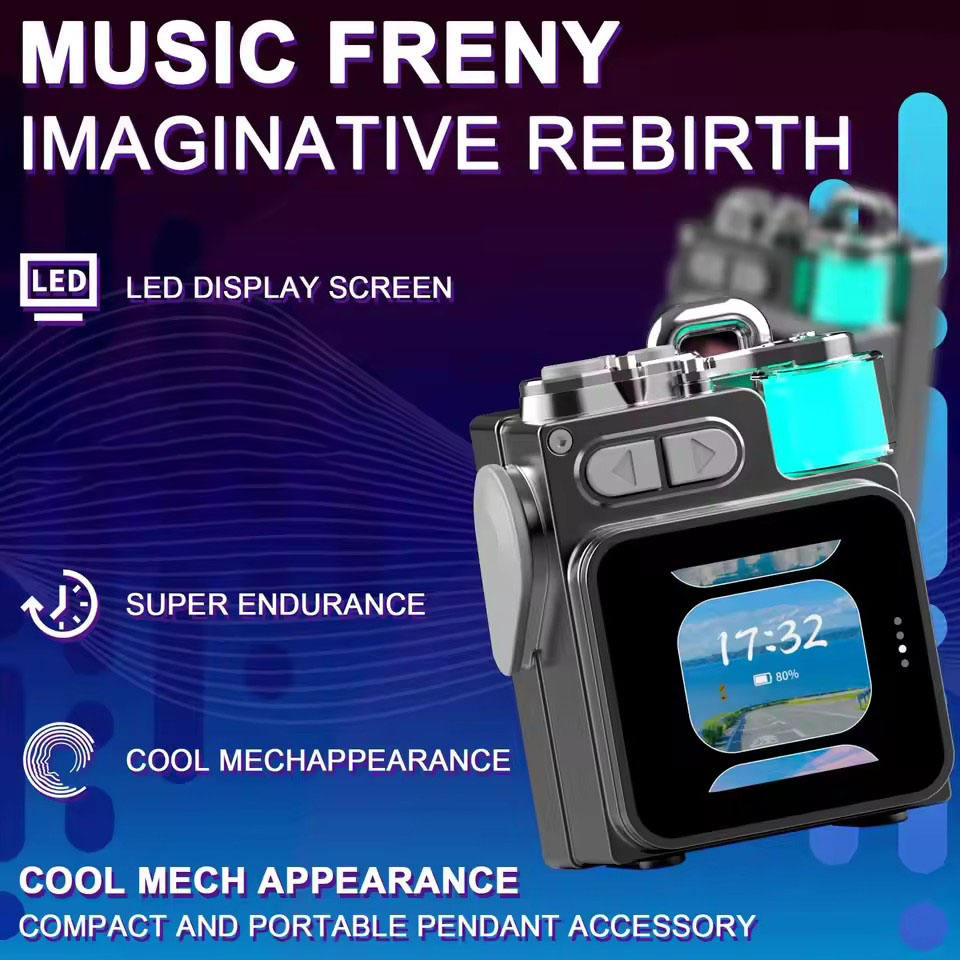 Portable Mini Multi‑function Wireless Music Player – Touchscreen, Rechargeable Stereo Radio Speaker with Cool Light – Multifunctional Desktop Speaker for Home, Office