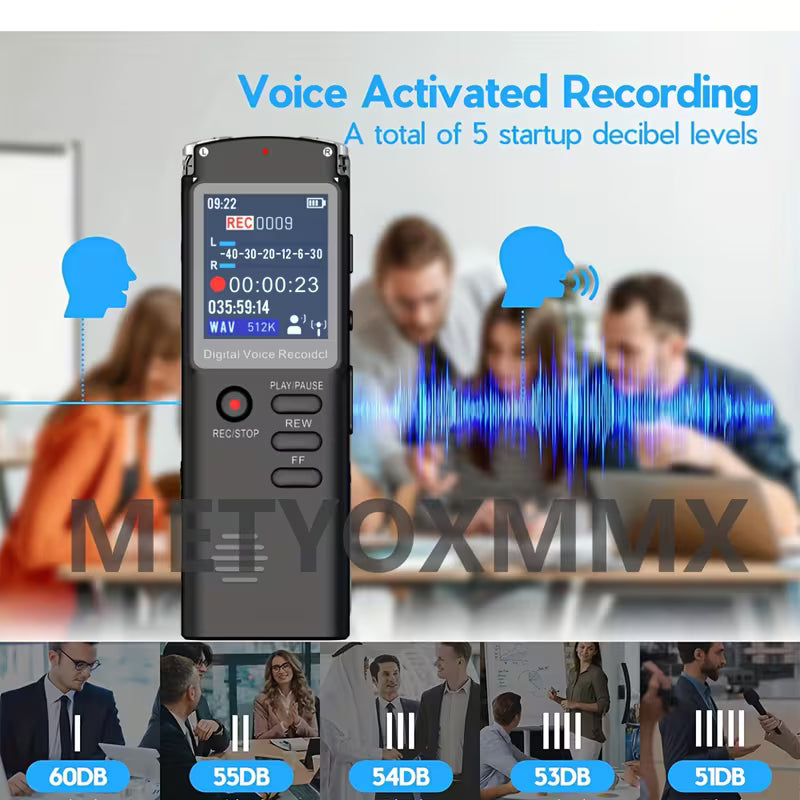 Mini Recorder – Screen Display, External Playback, Voice-Controlled Recording, Long Battery Life