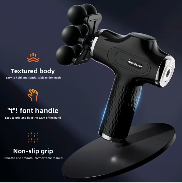 Multifunctional Muscle Gun – 6 Intensities + 10 Heads, Ultra-Quiet, Rechargeable, Portable, for Post-Workout & Daily Relaxation