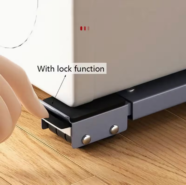 Adjustable Refrigerator & Washing Machine Heightening Base – 800 lbs Load Capacity, 24 Silent Locking Casters & Expandable Stand, for Moving Home Appliances & Furniture