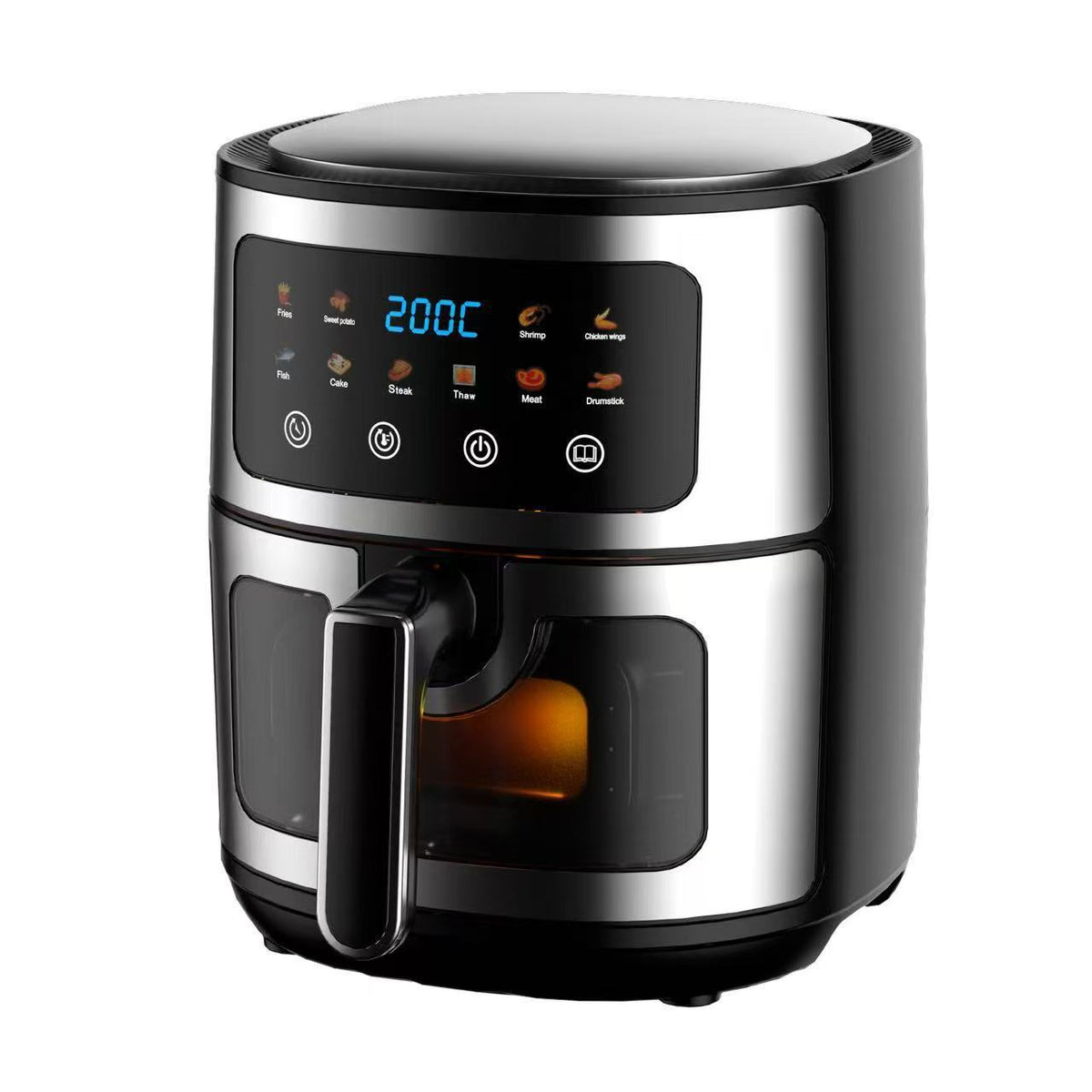 8L Air Fryer, Large Capacity Multifunctional for Household Use, Visual Flip-Free Design