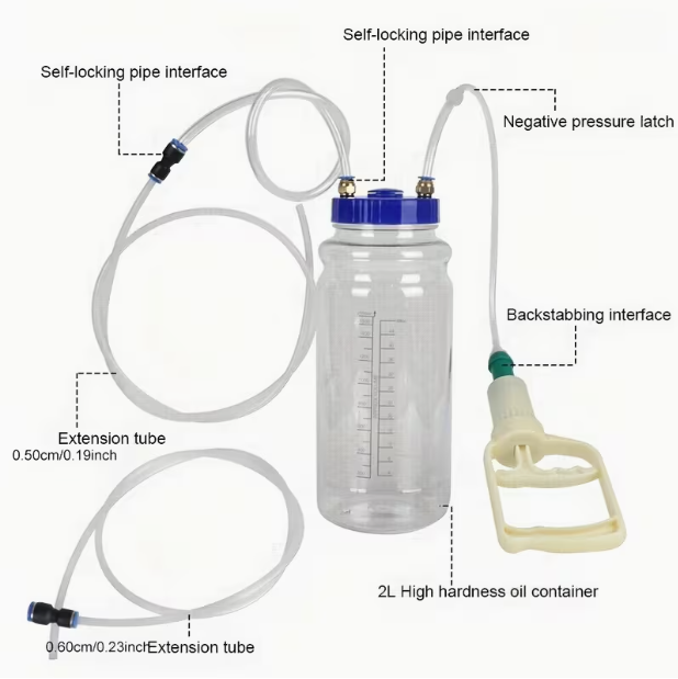 Universal Manual Vacuum Pump – 2L Capacity, Suction Oil Pump for Car Maintenance & Oil Changes
