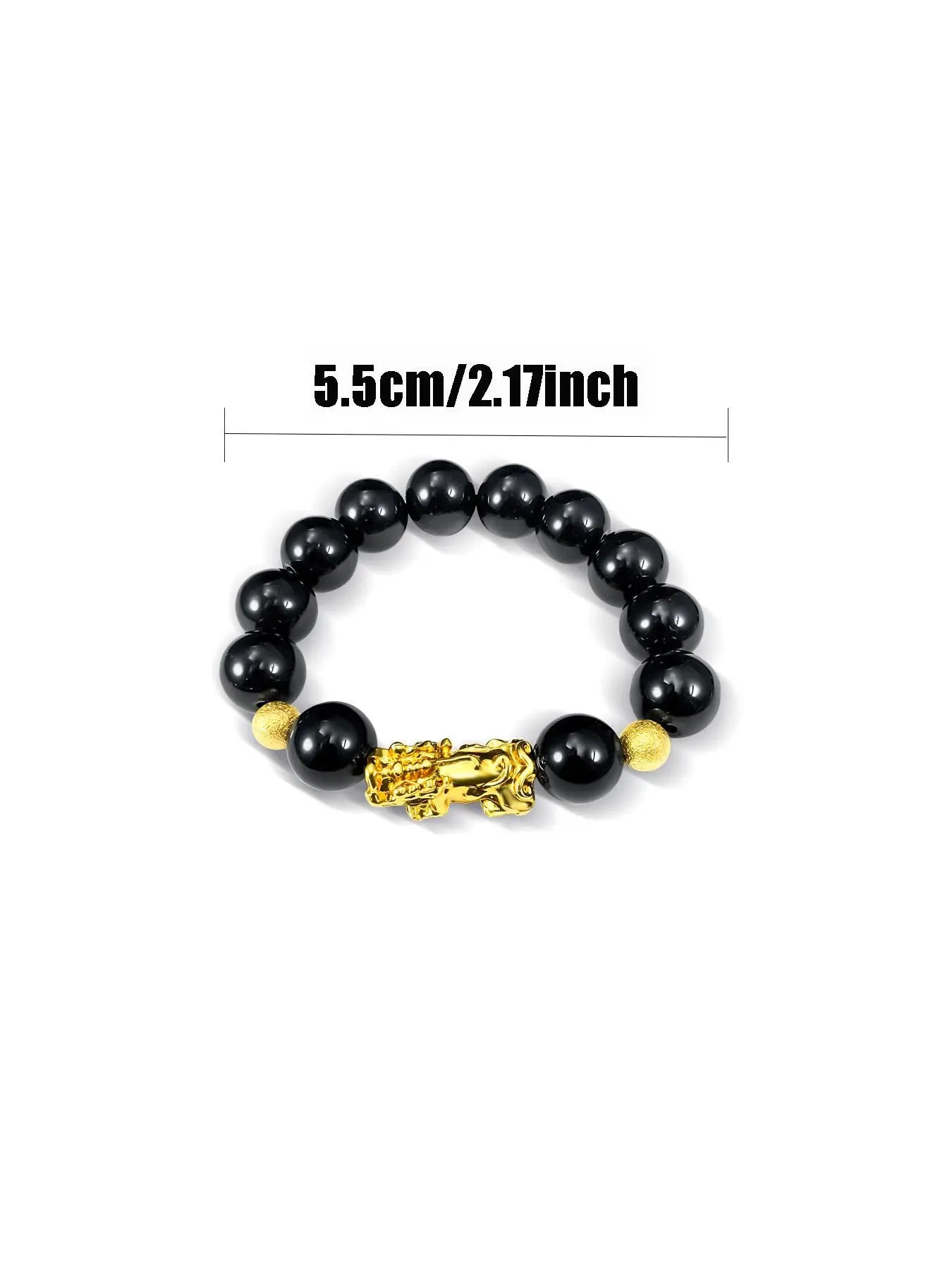 ⌚ Cash on Delivery 📿 Men‘s Business Quartz Watch & Beaded Bracelet Set – Quartz Precision Movement, Snake Head Blue Light Dial, Zinc Alloy Gold-Tone Steel Band, Pixiu Beaded Bracelet – Party Fashion, Daily Wear – Ideal Birthday Gift – Free Shipping